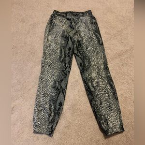 Snakeskin dress up joggers. Black and white. Women size S. Great condition.